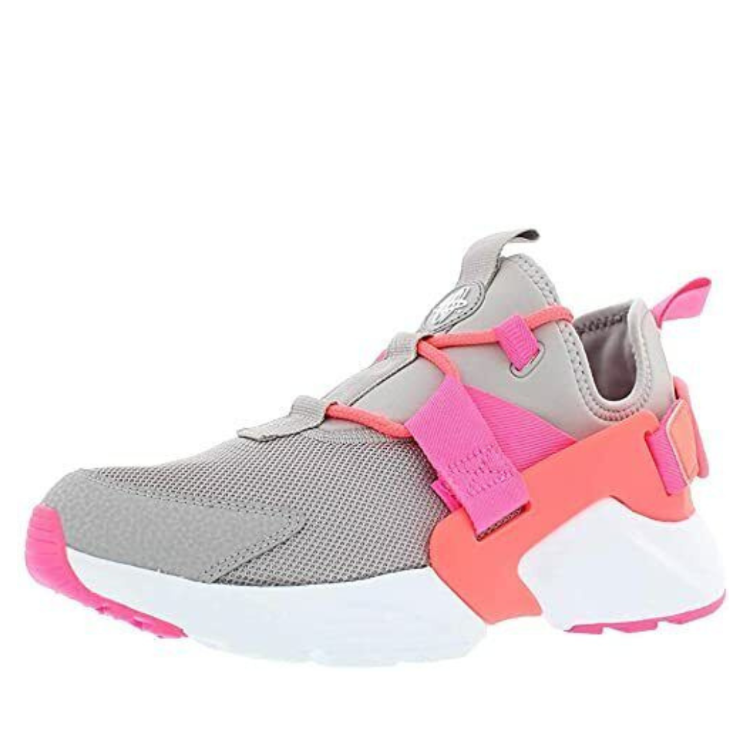 Womens Nike Air Huarache City Low (Size 6.5 - Atmosphere Grey/Hot Punch)