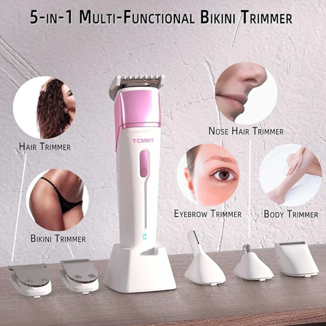 TCMKY Electric Hair Trimmer Waterproof and Rechargeable For Women