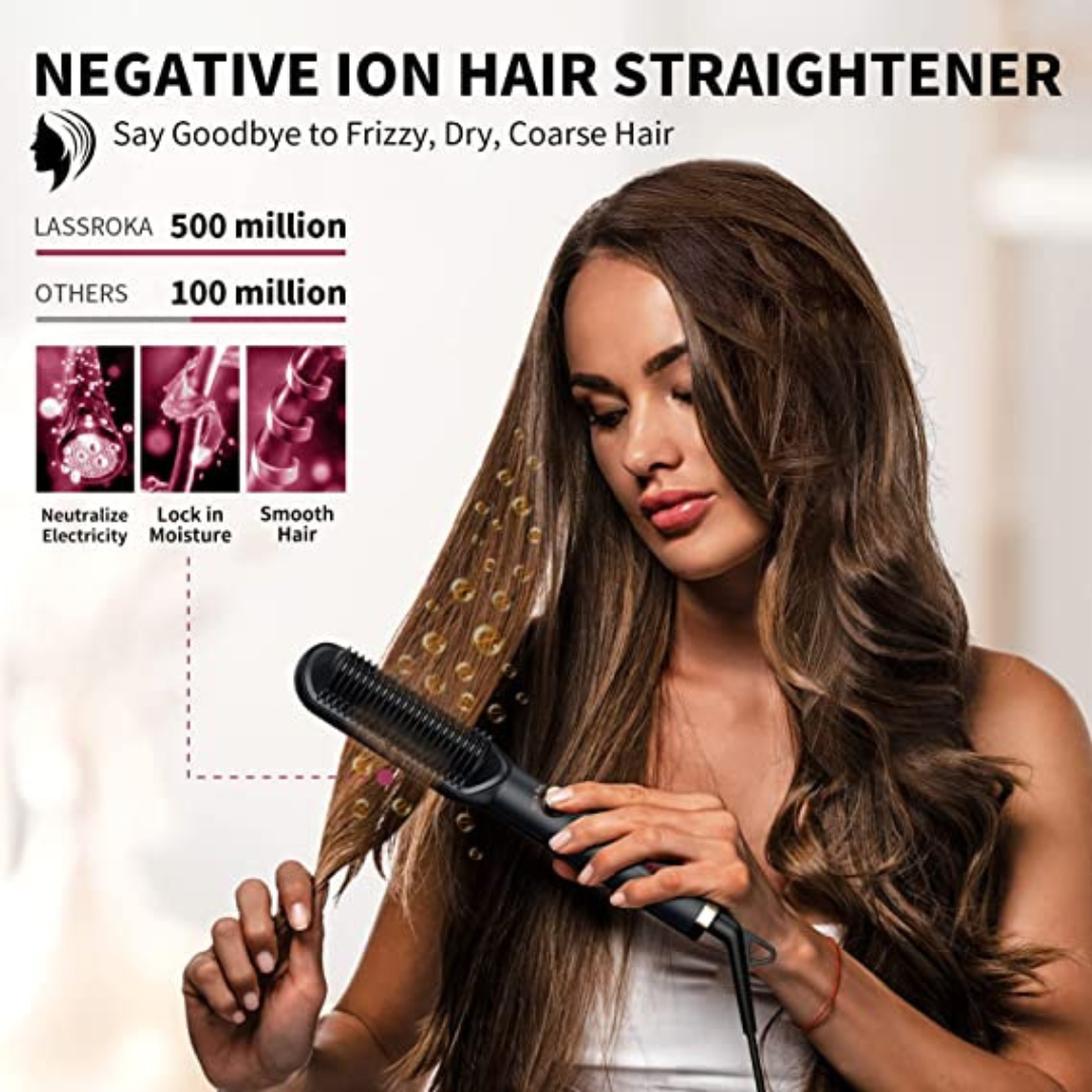 LassRoka Negative Ion Hair Straightener Comb