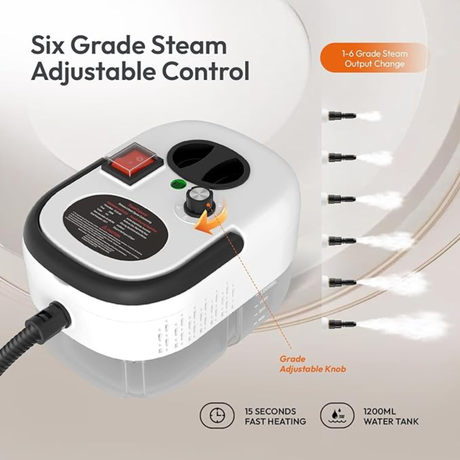Portable Handheld Steam Cleaner 1600W with 1.2L Water Tank