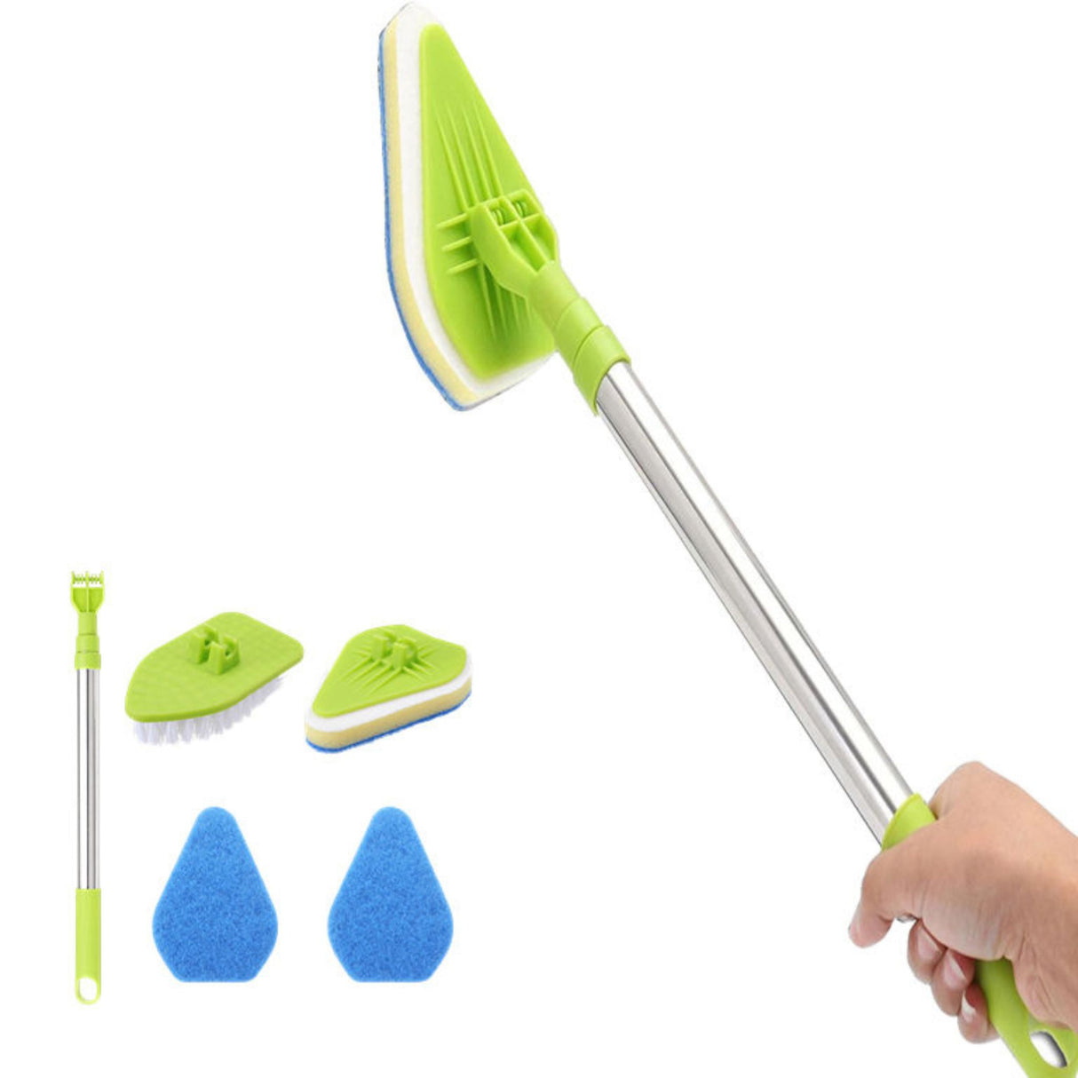 3 in 1 Scrub Cleaning Brush with 35 Inch Long Extendable Handle