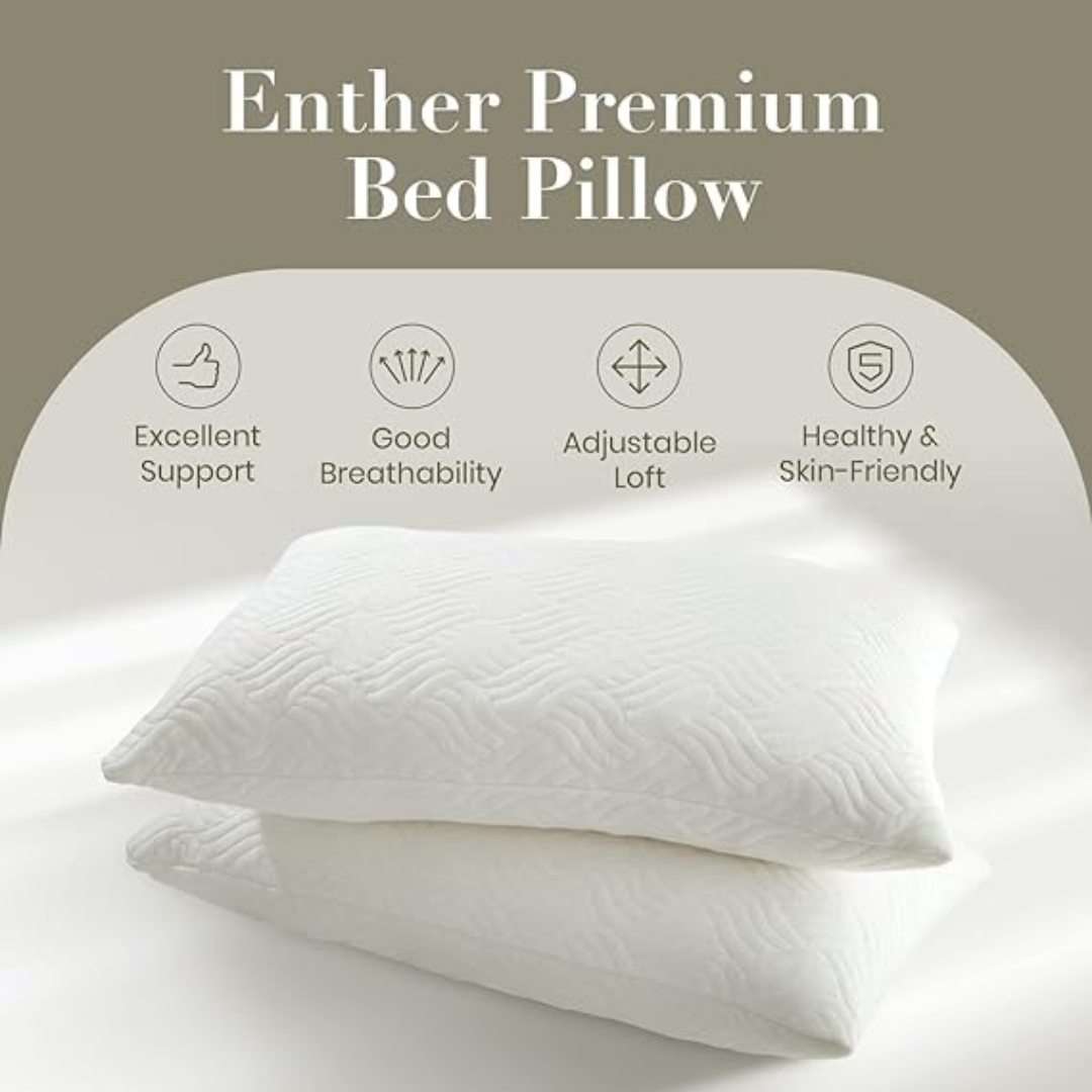 Enther Shredded Memory Foam Bed Pillow