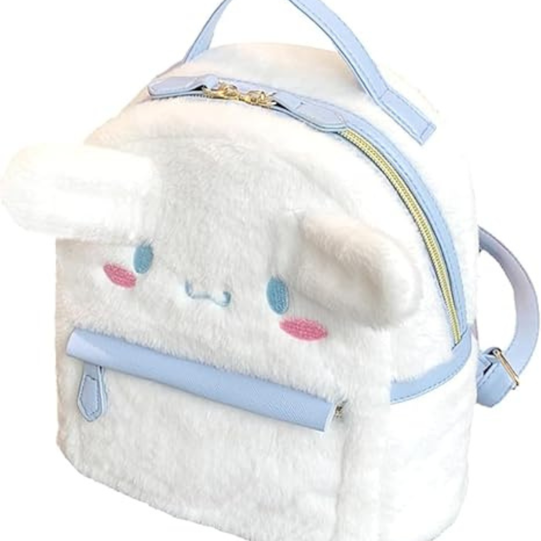 Cute Furry Plush Cinnamoroll-Dog Backpack