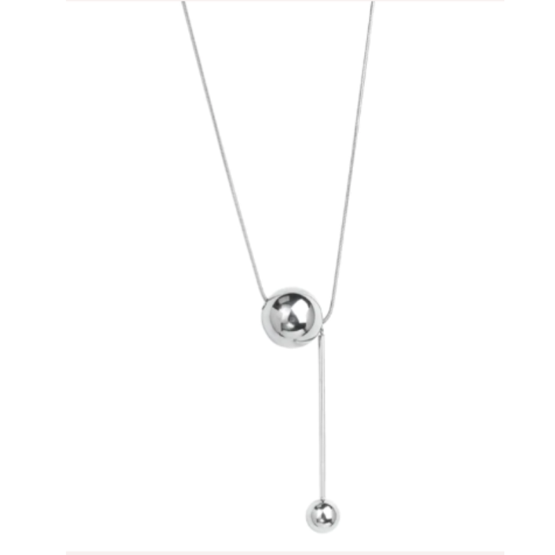 Steel Ball Pendant Necklace Stainless Steel