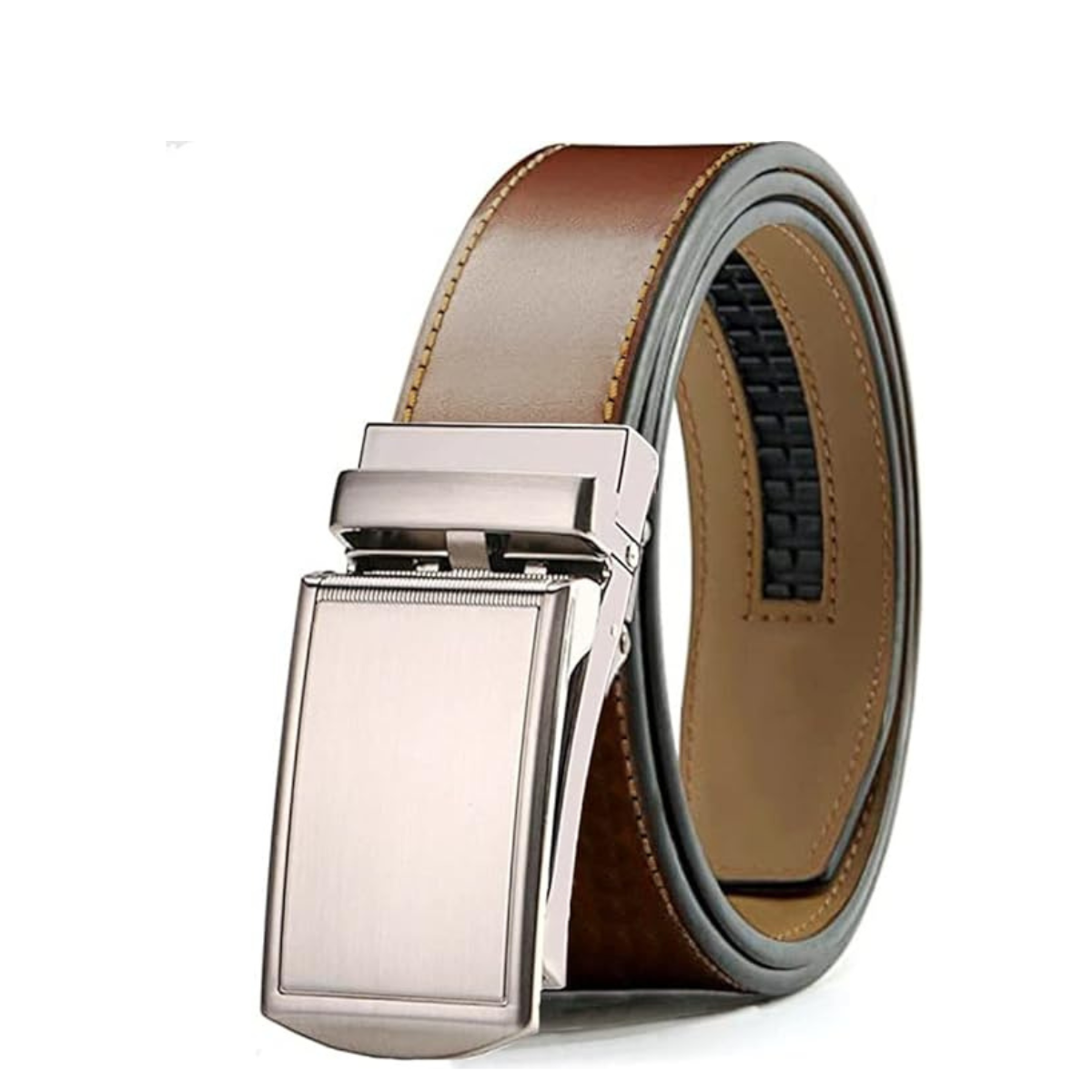 2 pack Men's West Leathers Slide Ratchet Belt Genuine Leather 44 Inches