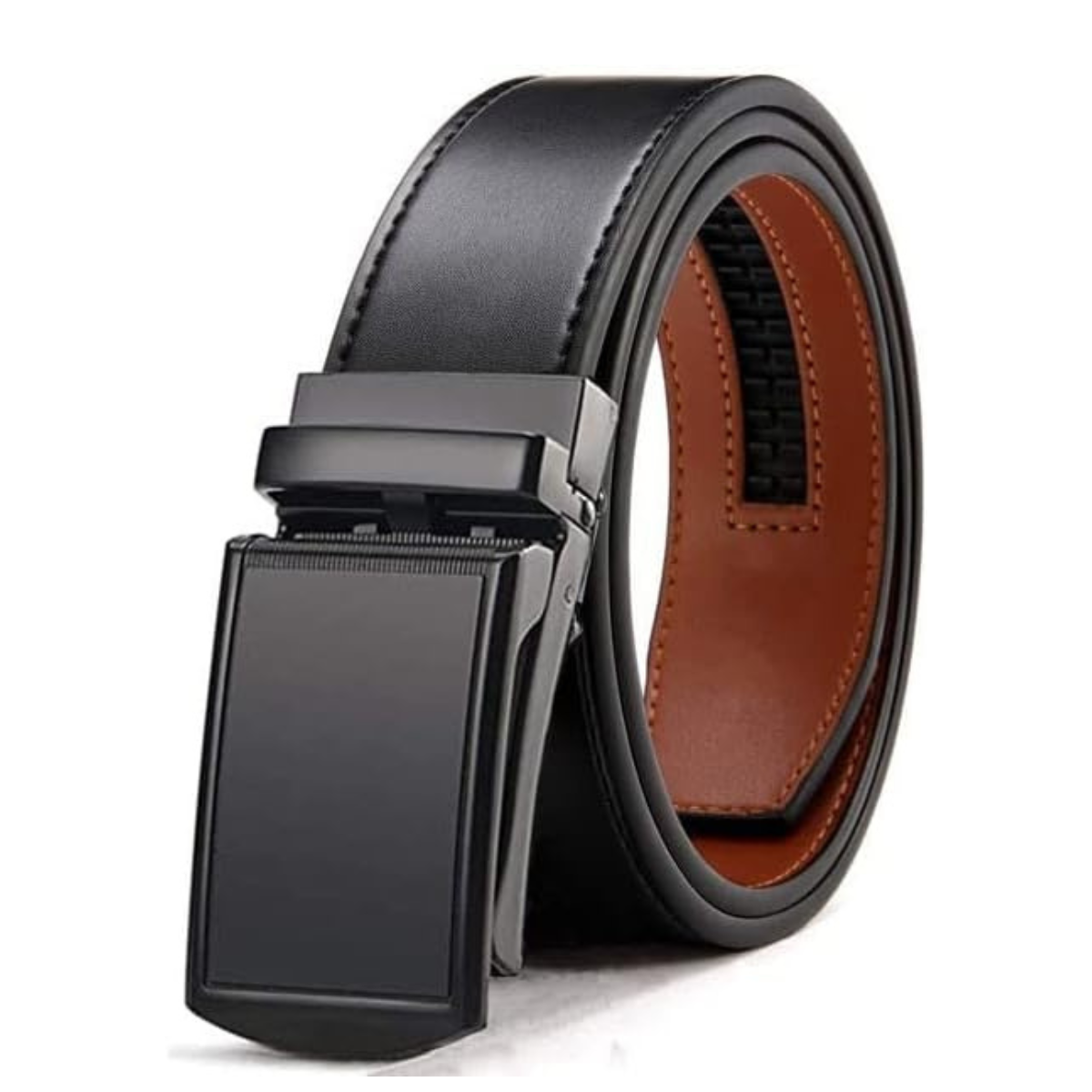 2 pack Men's West Leathers Slide Ratchet Belt Genuine Leather 44 Inches