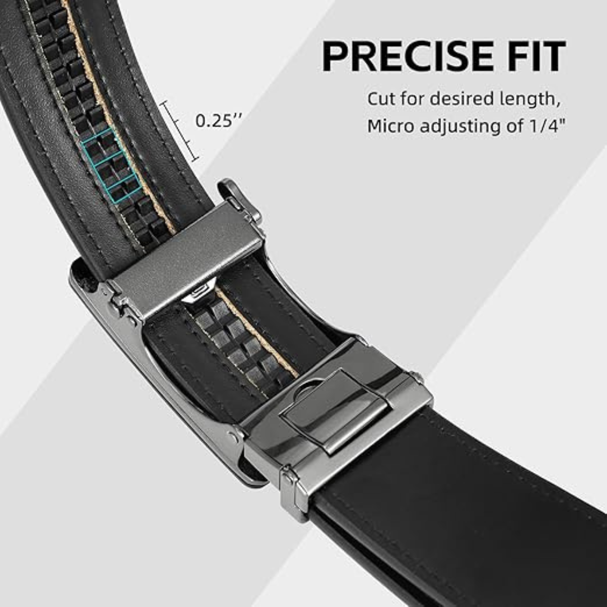 2 pack Men's West Leathers Slide Ratchet Belt Genuine Leather 44 Inches