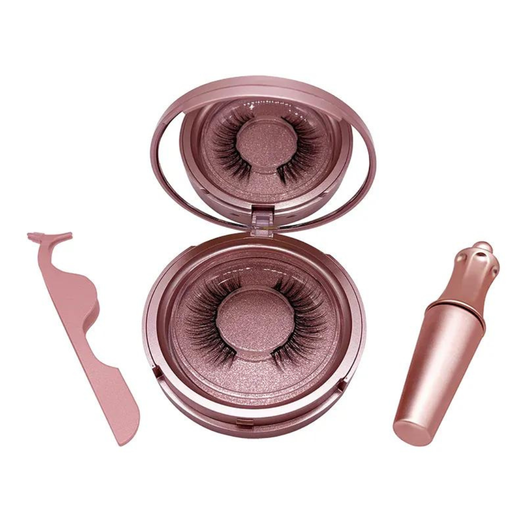 3D Mink Magnetic Lashes Eyeliner Tweezers Set