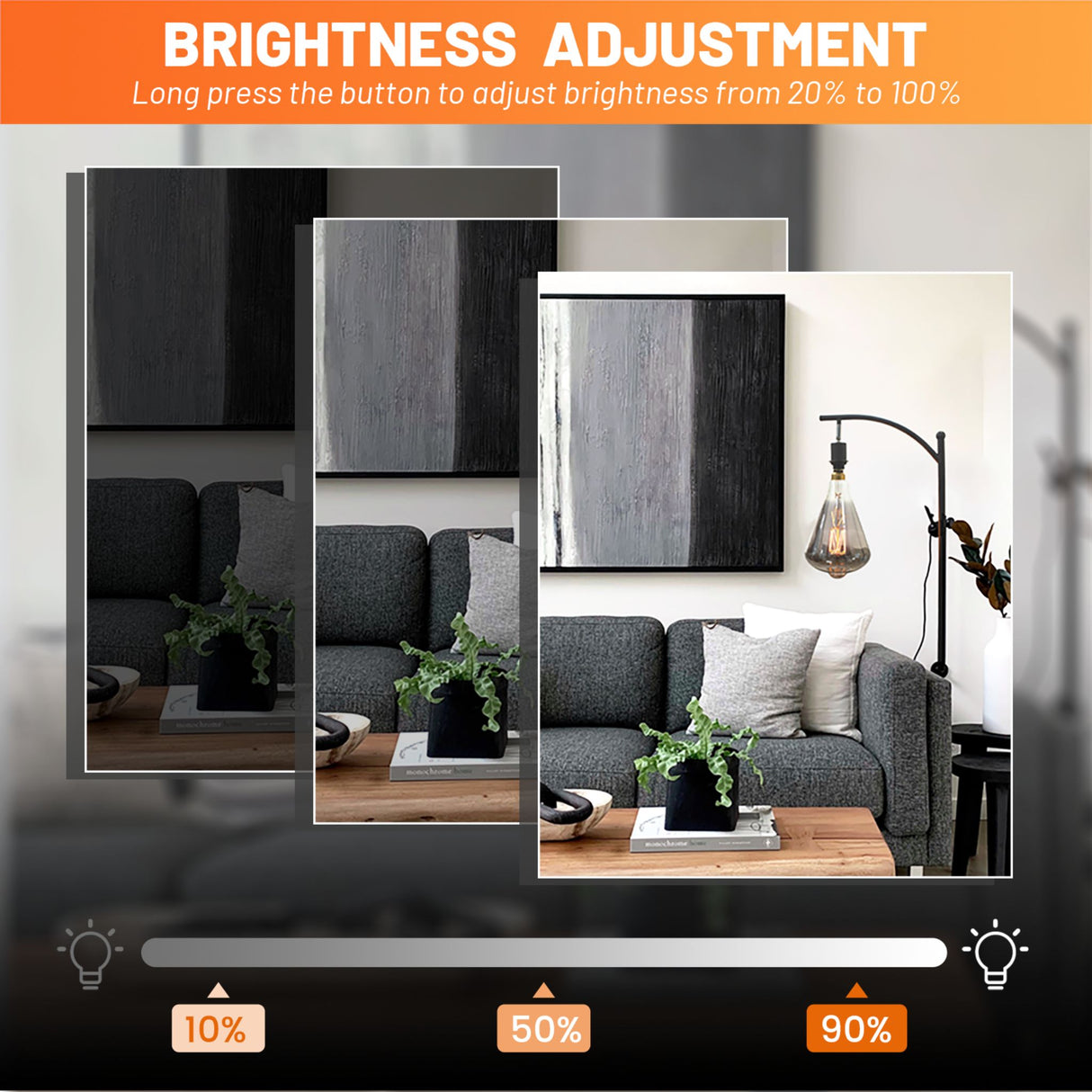 Alampever Oversized Decorative Edison Bulb E26 120V 7W 200LM Dimmable Smoky Glass