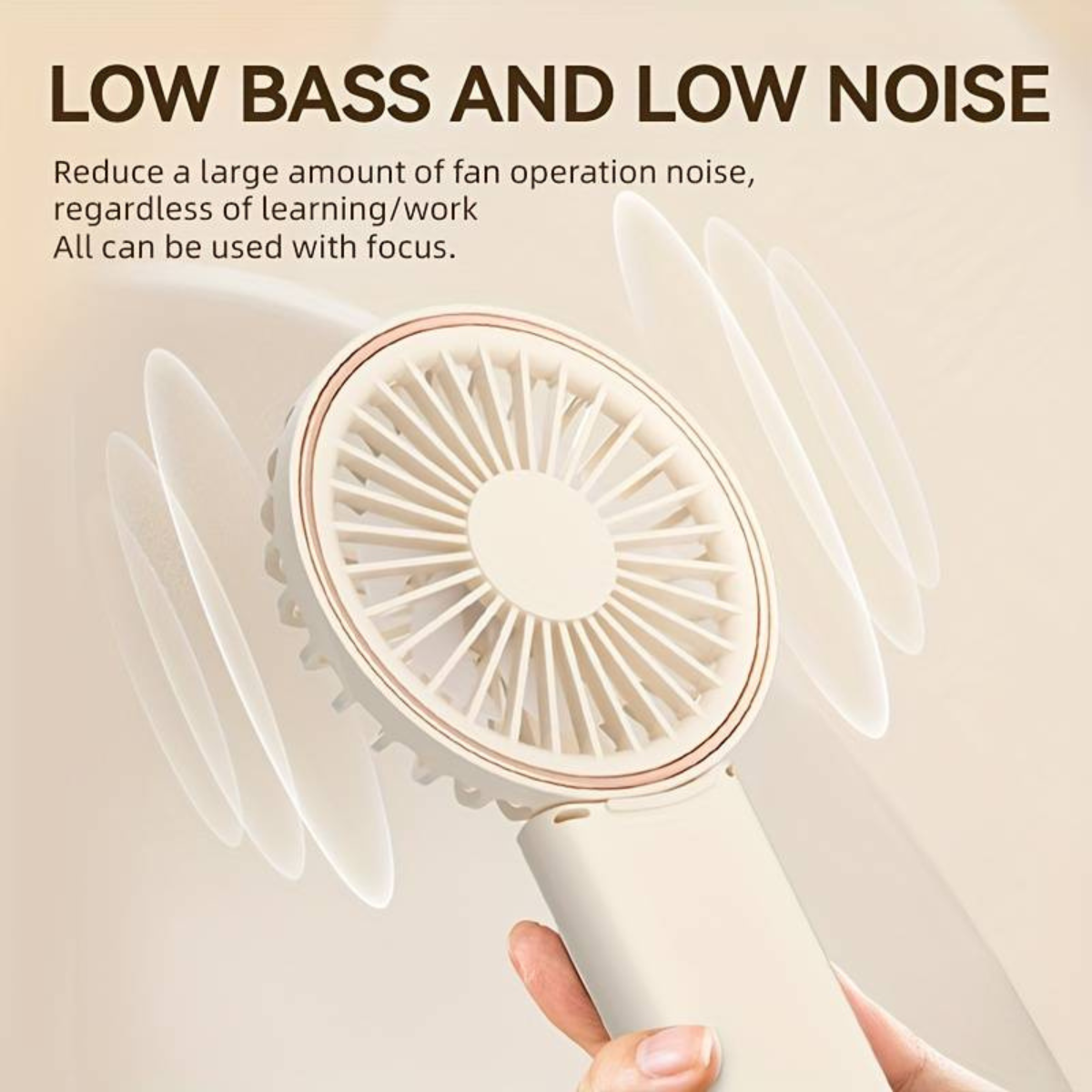 Handheld Ultra Slim Mini Fan with Digital Display