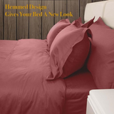 Cozcot Red Pillow Shams Twill Weave Standard Size Set of 2