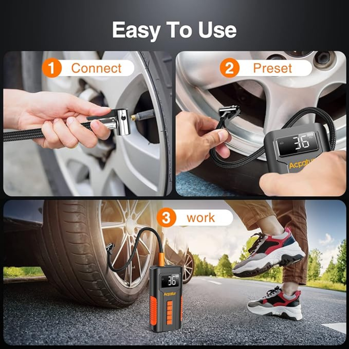 Tire Inflator Portable Air Compressor