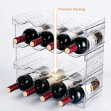 4-tier stackable wine bottle holder highlighting stable stacking and space-saving vertical design