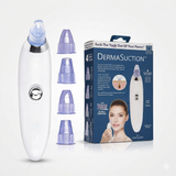 Derma pore suction vacuum kit with packaging and multiple heads displayed