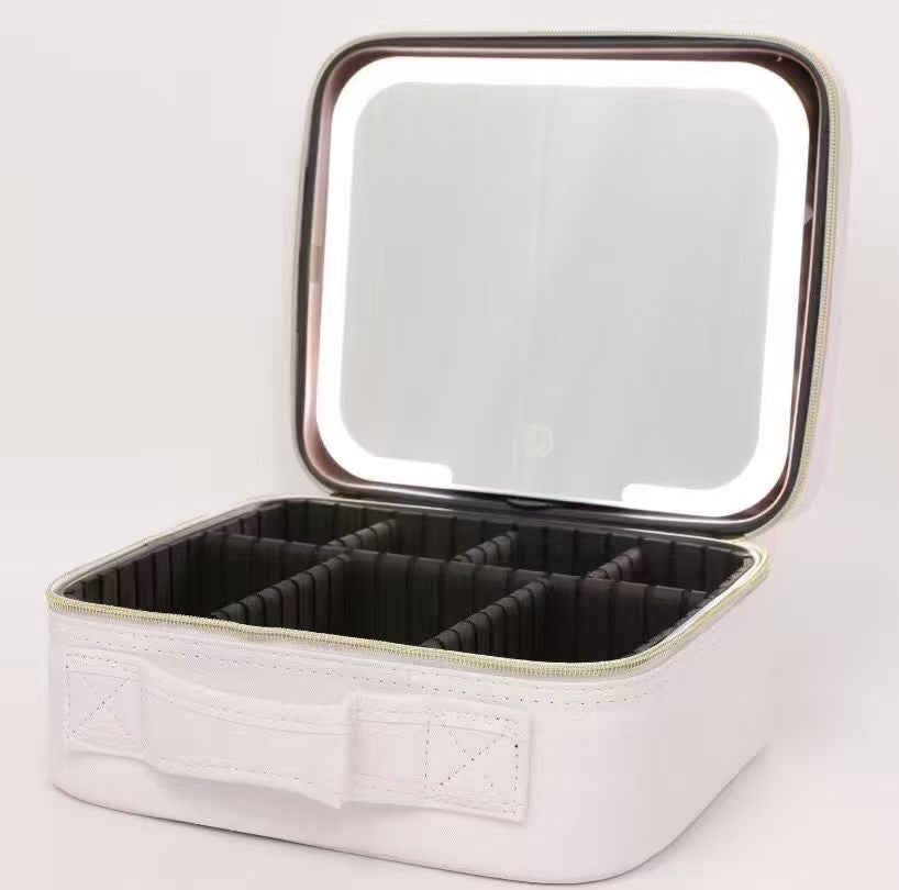 Travel Makeup Bag With LED Mirror