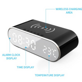 3 In 1 Wireless Charger Multi-Function Time, Temperature and Electronic Digital Alarm Clock