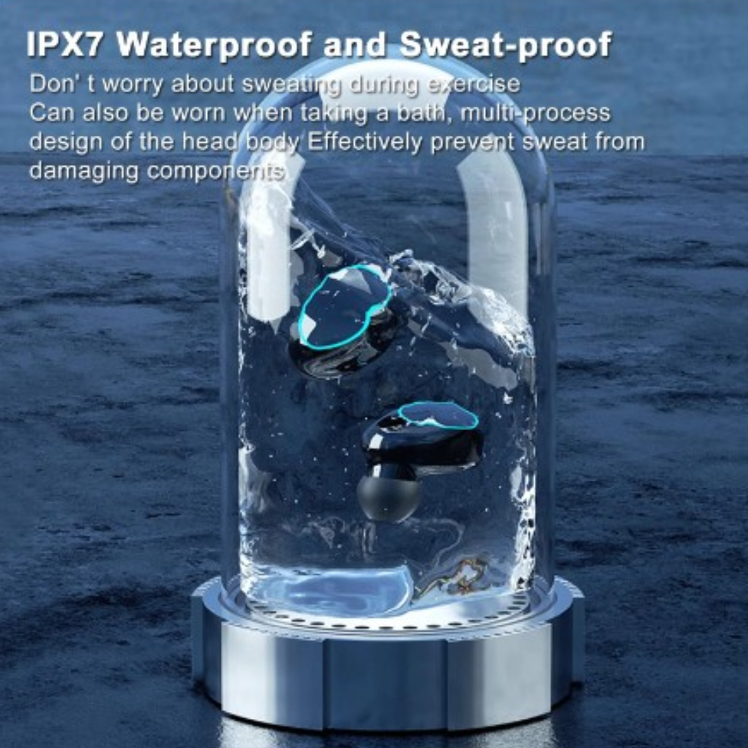 M10 Wireless Mini Earbuds IPX7 Waterproof LED Display