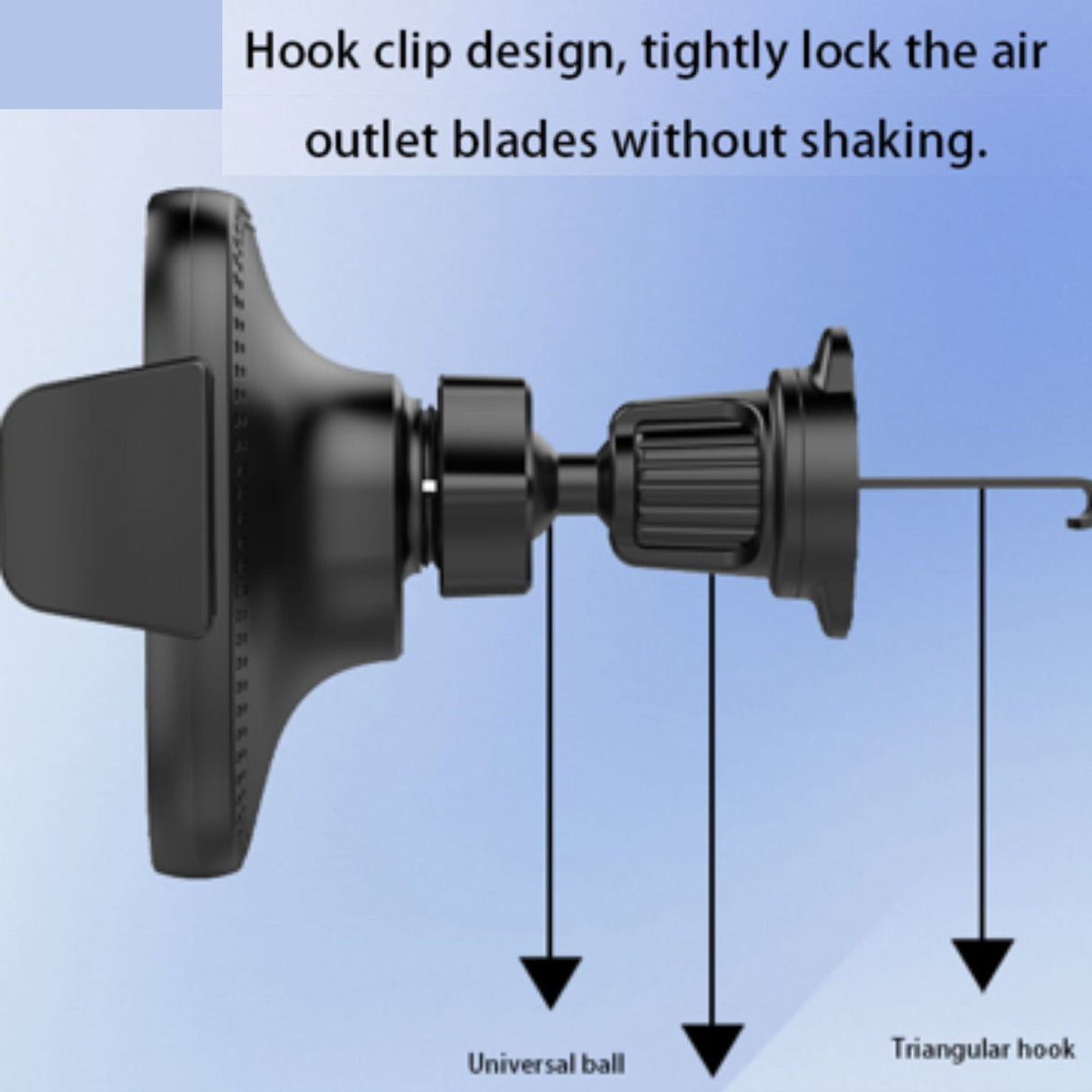 Wesdar 15w Fast Wireless Car Charger Mount with Air Vent Clip