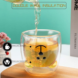 Little Panda Claw Double Wall Glass Cup 250ml