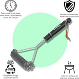 BBQ Grill Cleaning Brush Durable Rust Resistant Bristles
