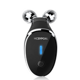 Compact 5-in-1 microcurrent facial massager with dual rollers designed to lift and rejuvenate skin.
