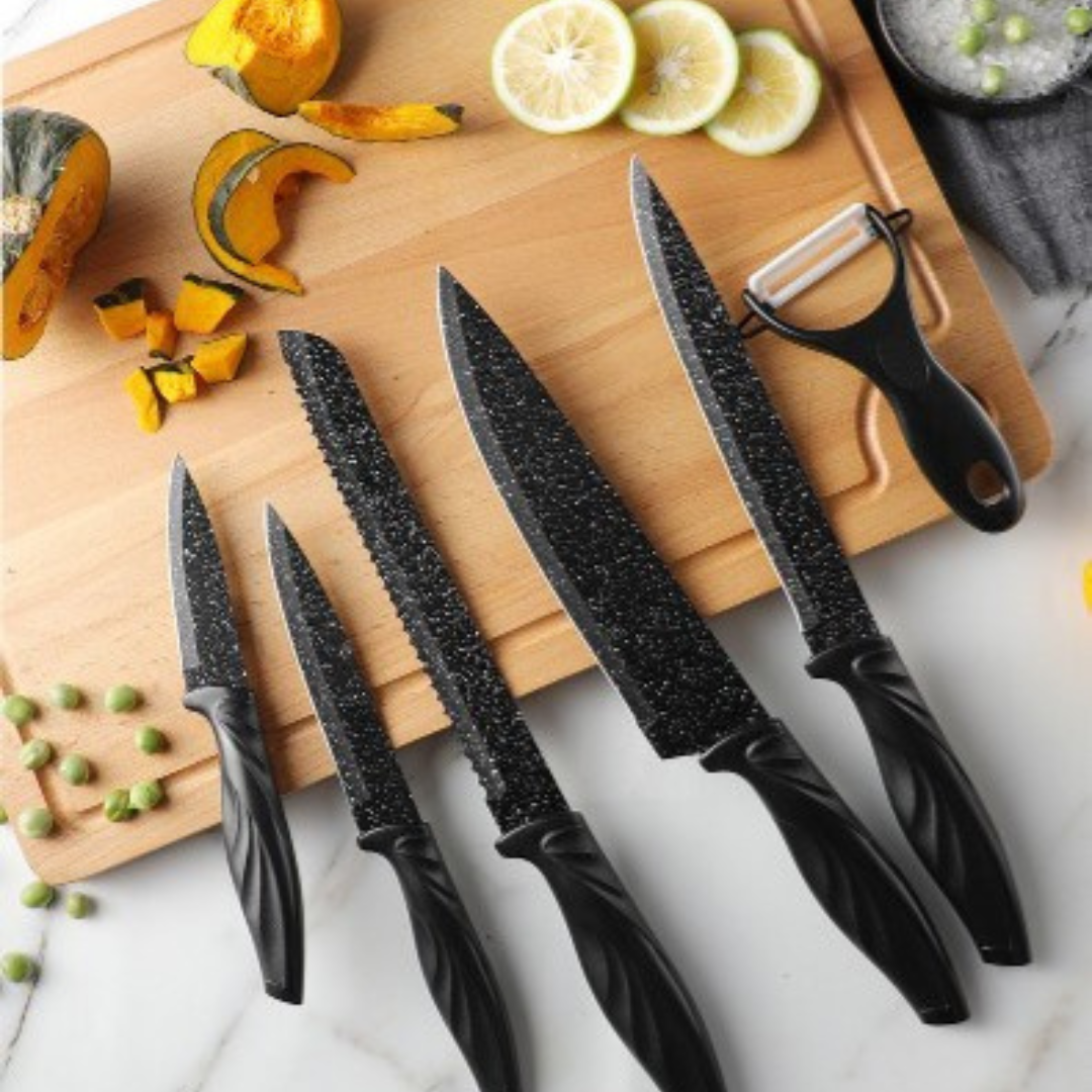 6 Piece Professional Stainless Steel Kitchen Knife Set