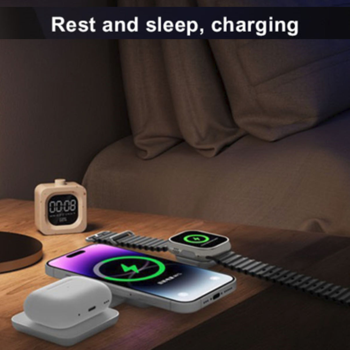 Wesdar WX688 15w 3 in 1 Wireless Charger
