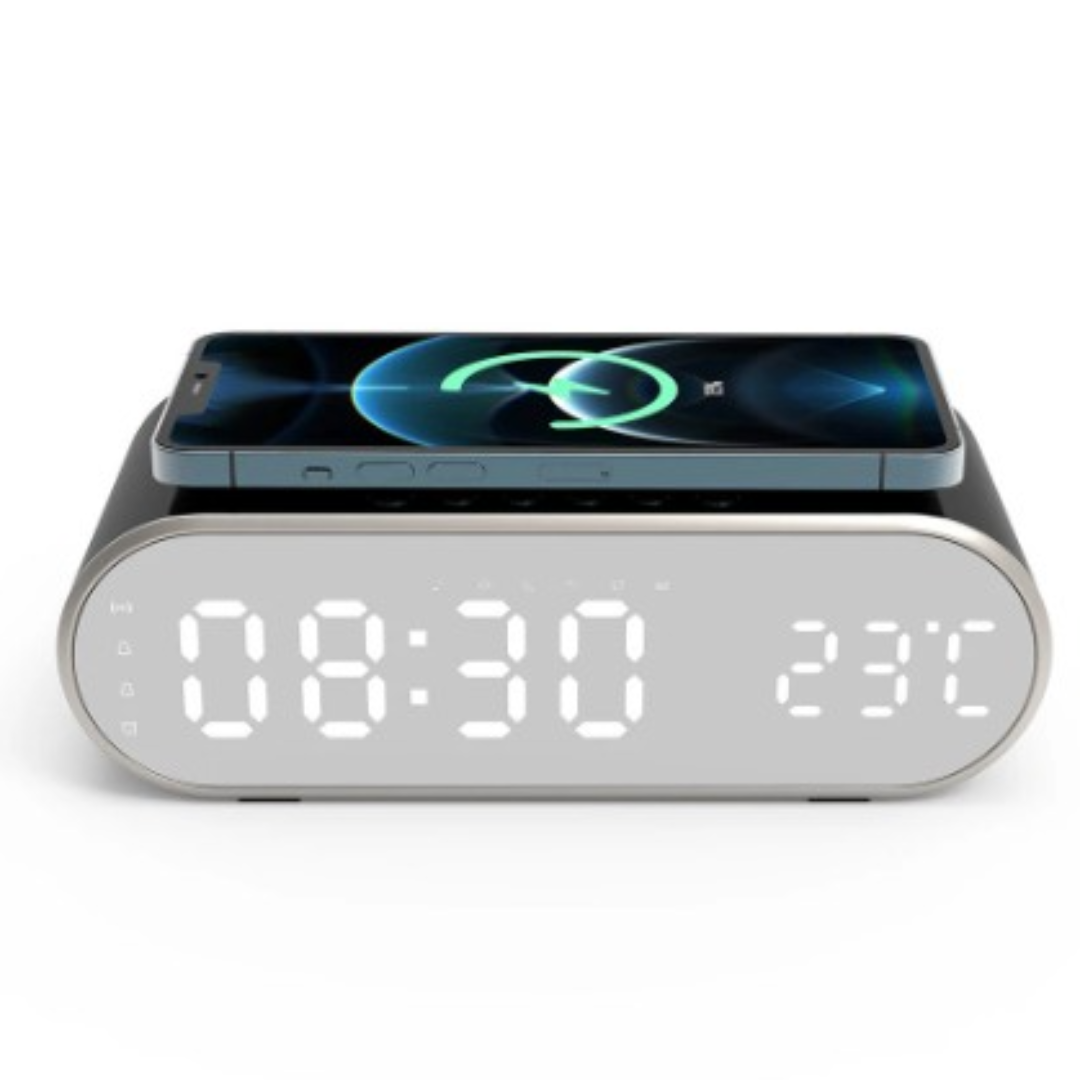 3 In 1 Wireless Charger Multi-Function Time, Temperature and Electronic Digital Alarm Clock