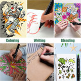 100 Colors Permanent Sketch Alcohol Based Marker Set Dual Tips
