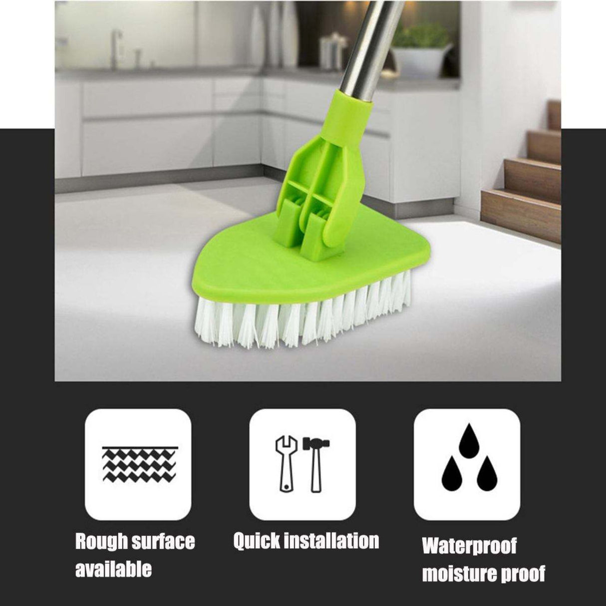 3 in 1 Scrub Cleaning Brush with 35 Inch Long Extendable Handle