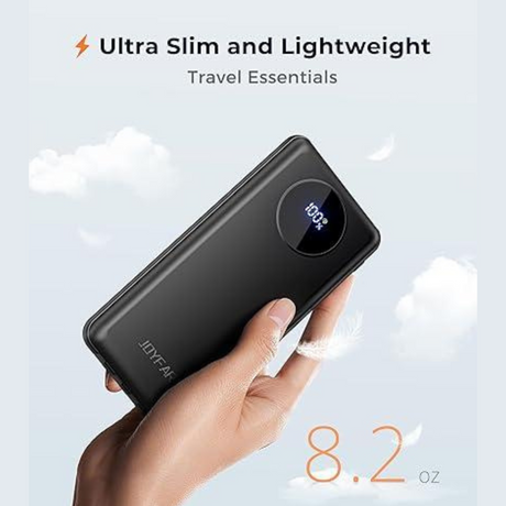 Joyfar Portable Power Bank USB C 10000mAh Built in Cable 22.5W