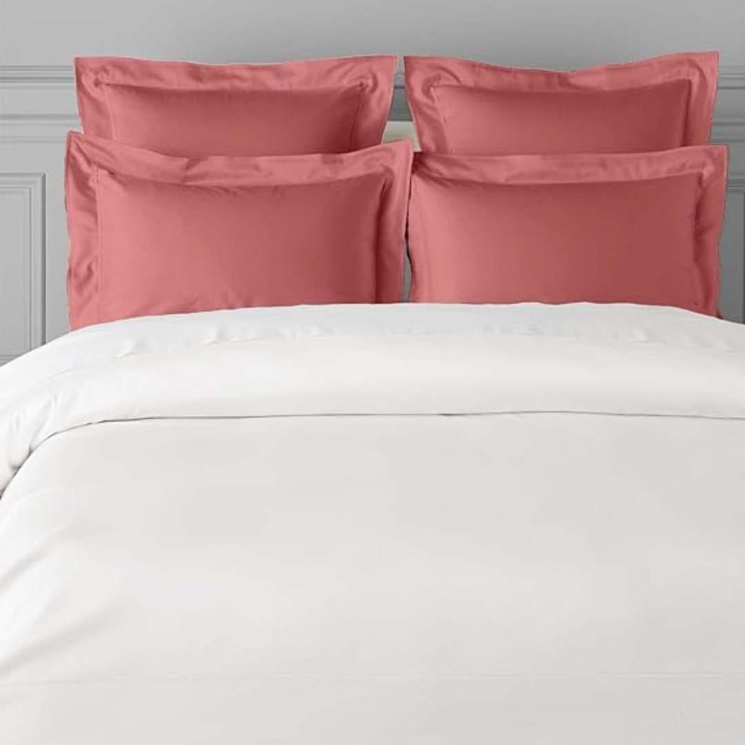 Cozcot Red Pillow Shams Twill Weave Standard Size Set of 2