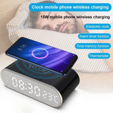 3 In 1 Wireless Charger Multi-Function Time, Temperature and Electronic Digital Alarm Clock