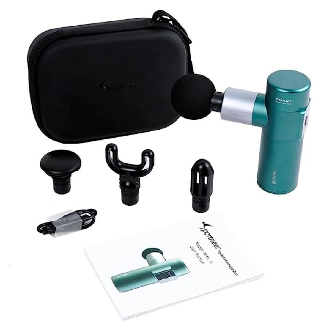 Sportneer - Mini 3 Pocket Sized Percussion Massage Gun - Green