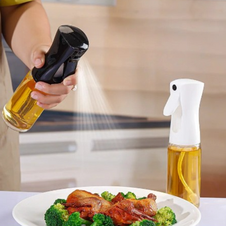 2pc Set Cooking Oil Spray Bottle with Oil Brush and Cleaning Sponge