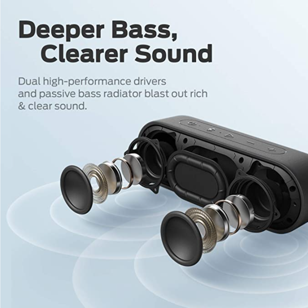 Tribit XSound Bluetooth Speaker-Go Speaker with 16W Loud Sound & Deeper Bass