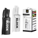 6pc Block Professional Kitchen Stainless Steel Knife Set