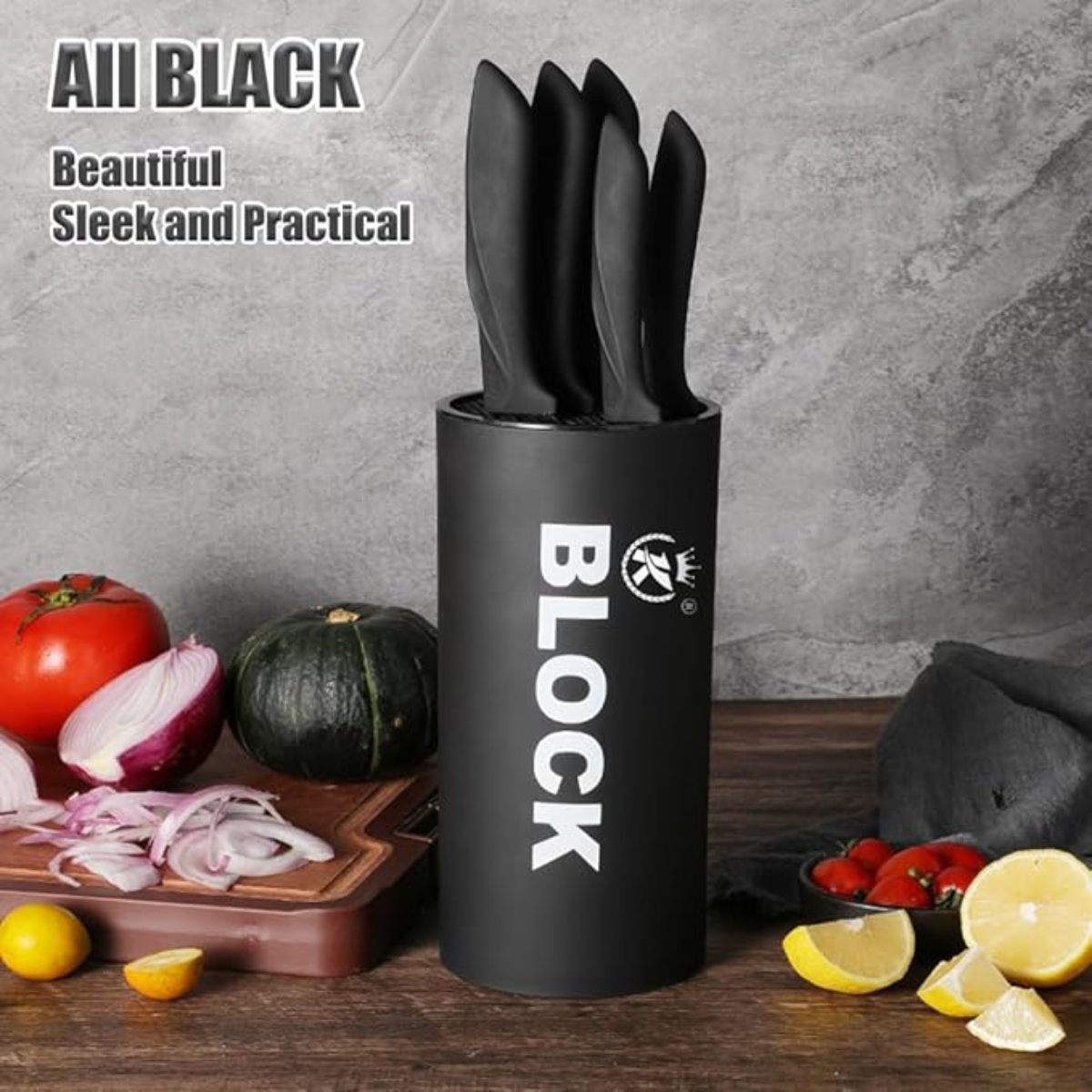 6pc Block Professional Kitchen Stainless Steel Knife Set