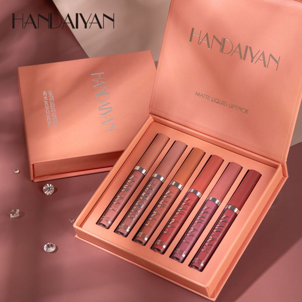 6pc Handaiyan Waterproof Matte Liquid Lipstick Set