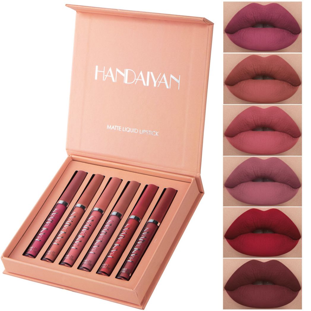 6pc Handaiyan Waterproof Matte Liquid Lipstick Set