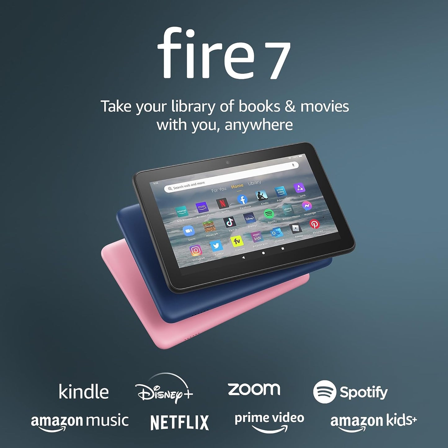 Amazon Fire 7 tablet, 7” display, read and watch, 16 GB