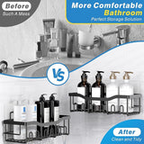 5 Pack Rustproof Stainless Steel Shower Caddy