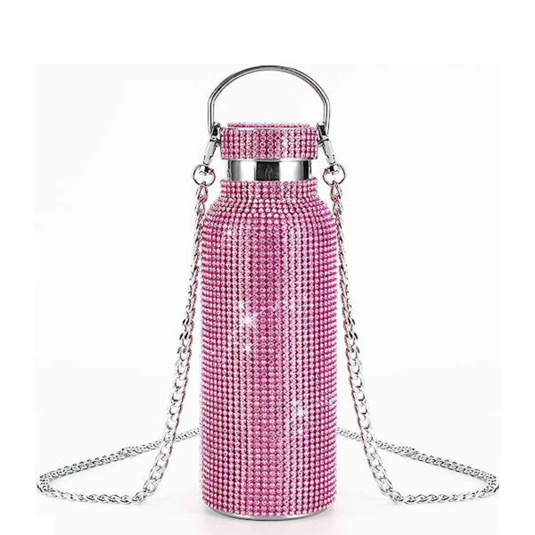 Sparkling Diamond Stainless Steel Insulated Tumbler with Chain 750ml