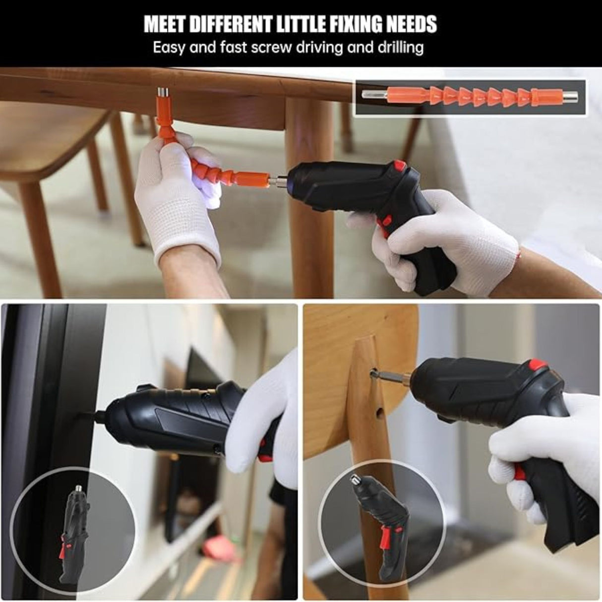 Rechargeable Electric Screwdriver Portable Set 3.6V with 47 pcs Cordless Accessories