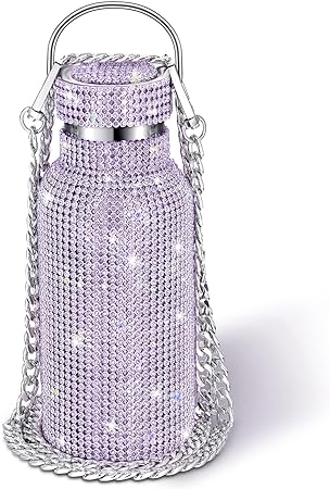 Sparkling Diamond Stainless Steel Insulated Tumbler with Chain