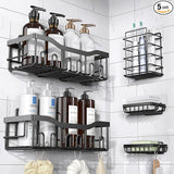 5 Pack Rustproof Stainless Steel Shower Caddy