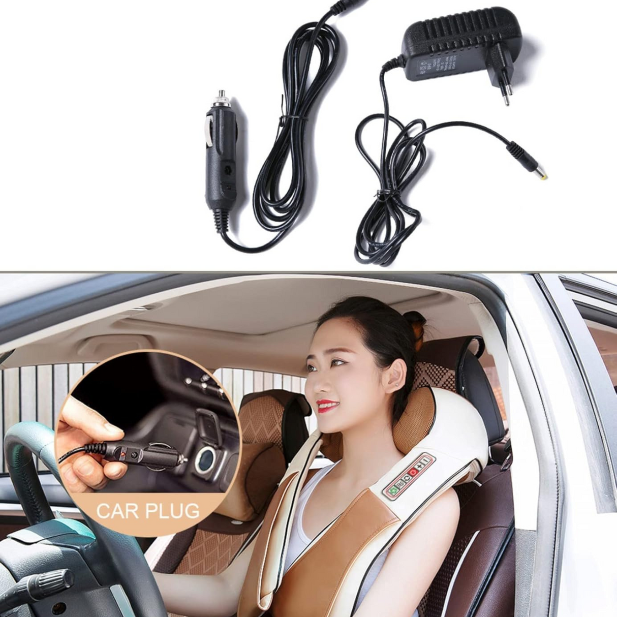 U Shape Electrical Cervical Vertebra Massager Infrared Heated 4D Kneading