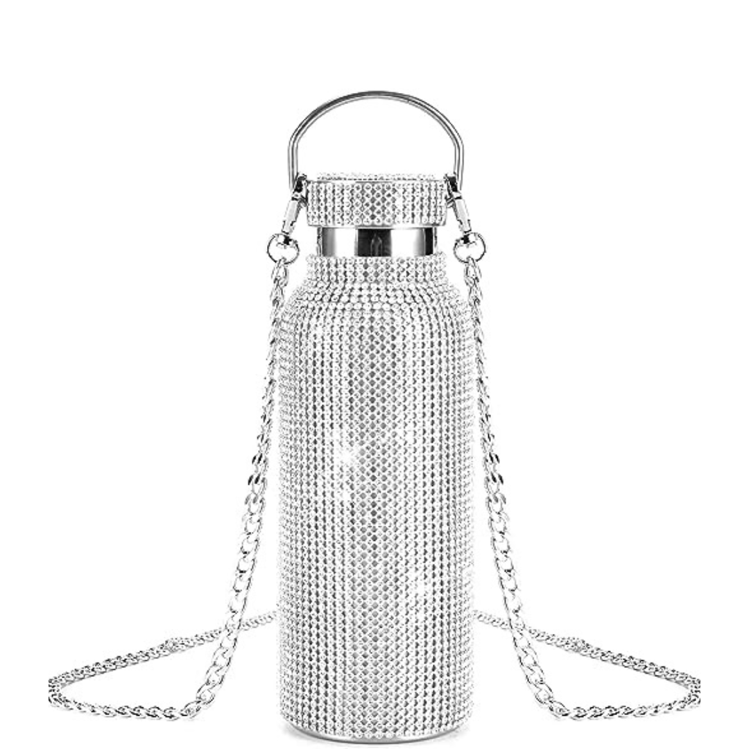 Sparkling Diamond Stainless Steel Insulated Tumbler with Chain 750ml
