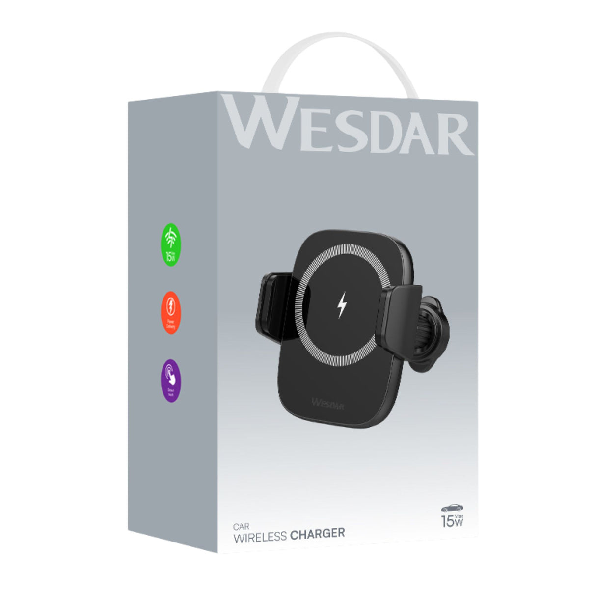 Wesdar 15w Fast Wireless Car Charger Mount with Air Vent Clip