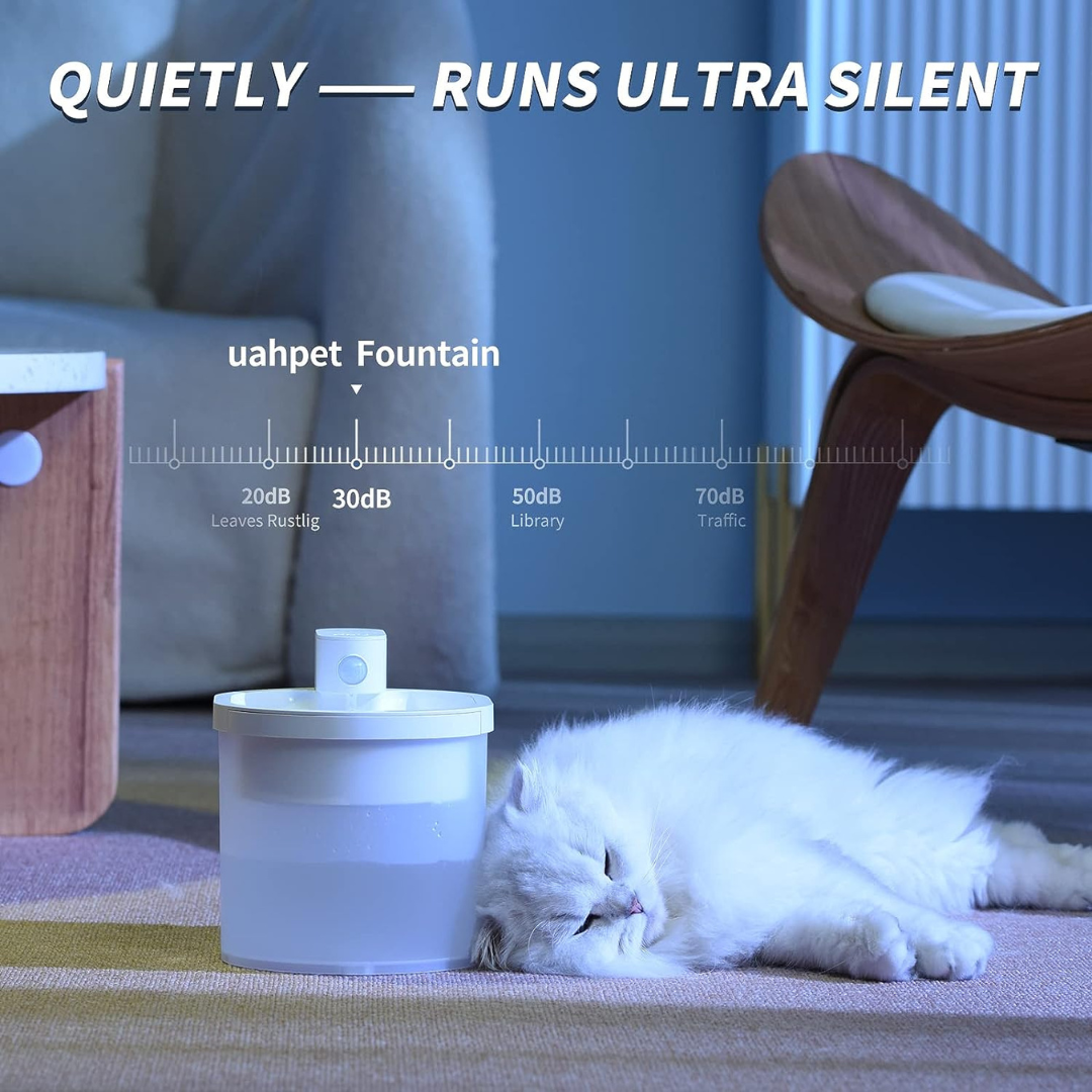 2L Wireless & Battery Operated Automatic Pet Water Fountain for Cats and Dogs